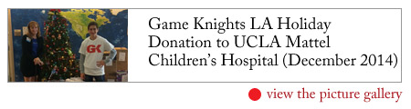 Game Knights LA Holiday Donation to UCLA Mattel Children's Hospital (December 2014)