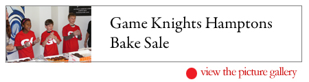 Game Knights Hamptons Bake Sale 
